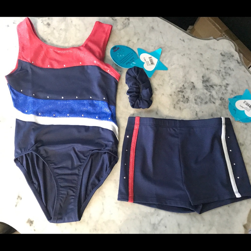 Jacques Funstars Gymnastic Bodysuit & Short Set